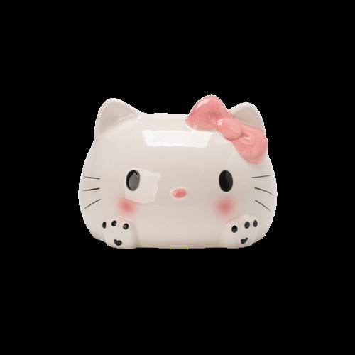 陶磁器のハローキティの漫画のティッシュの箱のかわいい創意のナプキンの箱の少女の心のデスクトップの置物のケイティは紙を引き出します。