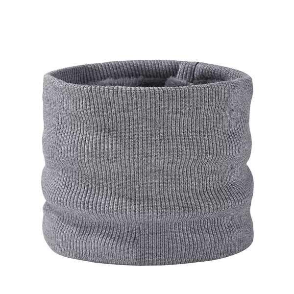 Winter Neck Warmer Unisex Fleece-Lined Thickened Neck Gaiter Outdoor Cycling Mask Versatile Knitted Neck Protector Solid Color Scarf