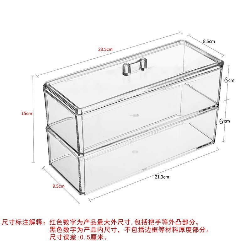 SHEIN ホットセールオフィスコーヒーカプセルティーバッグ収納ボックスコンパートメント積み重ね可能な防塵アクリル収納ボックス|undefined