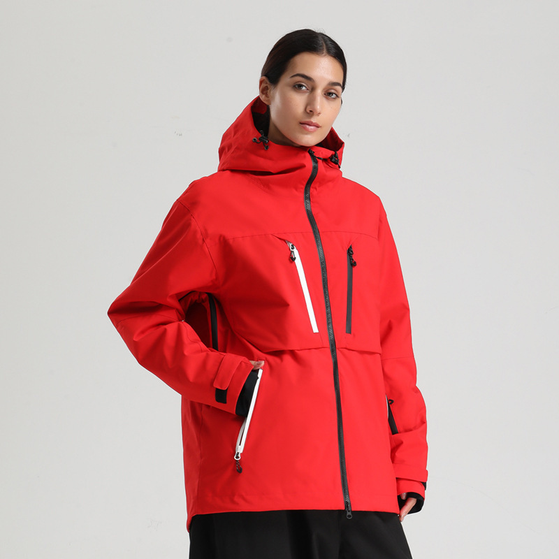 Men's new large-size ski jacket, windproof, waterproof, padded, breathable, loose-fitting, couple's professional ski jacket, women's ski jacket