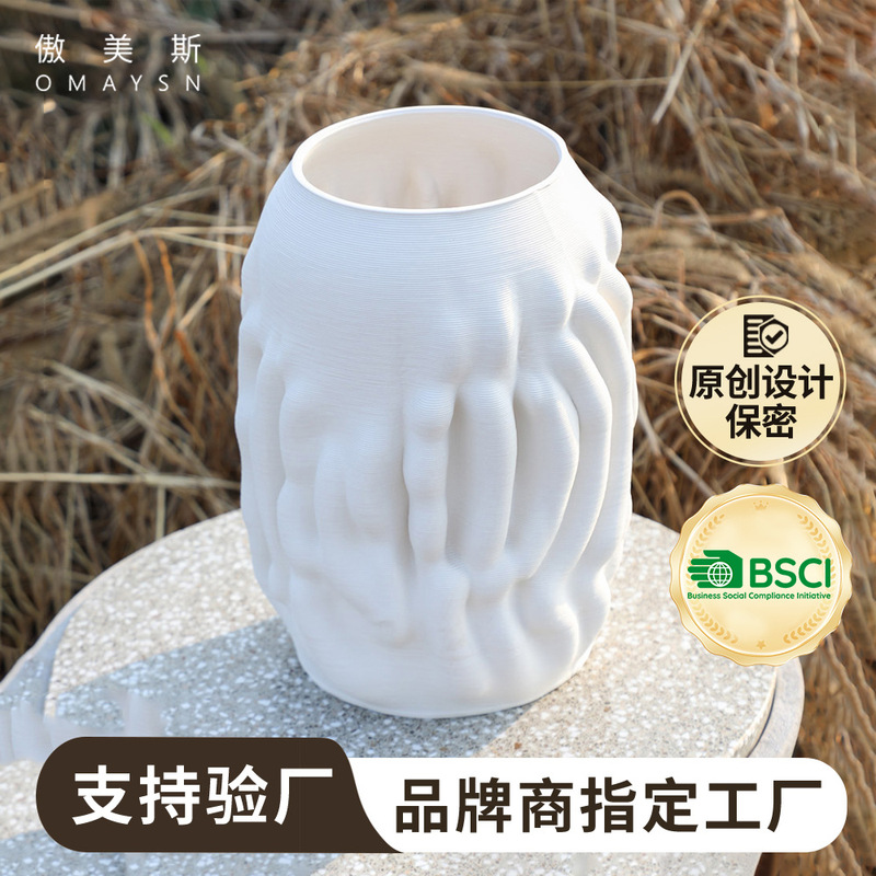 3D Printed Ceramic Vase Omaysn Cross-Border Ins Style Living Room Decoration Creative Ceramic Crafts