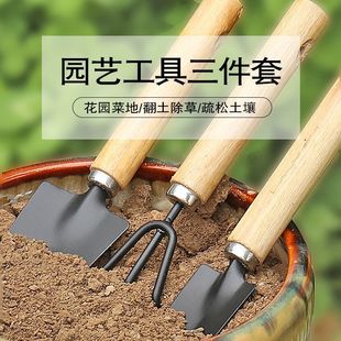 Potted Small Shovel Three-piece Set Planting Flower Shovel Soil Loosen Soil Growing Flower Small Shovel Fleshy Flower Gardening Tools suit