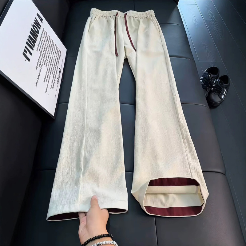 Cross-border wholesale American-style solid color sweatpants for men and women, autumn straight-leg slightly flared pants, fashionable sports casual pants Cross-border wholesale American-style solid color sweatpants for men and women, autumn straight-leg slightly flared pants, fashionable sports casual pants