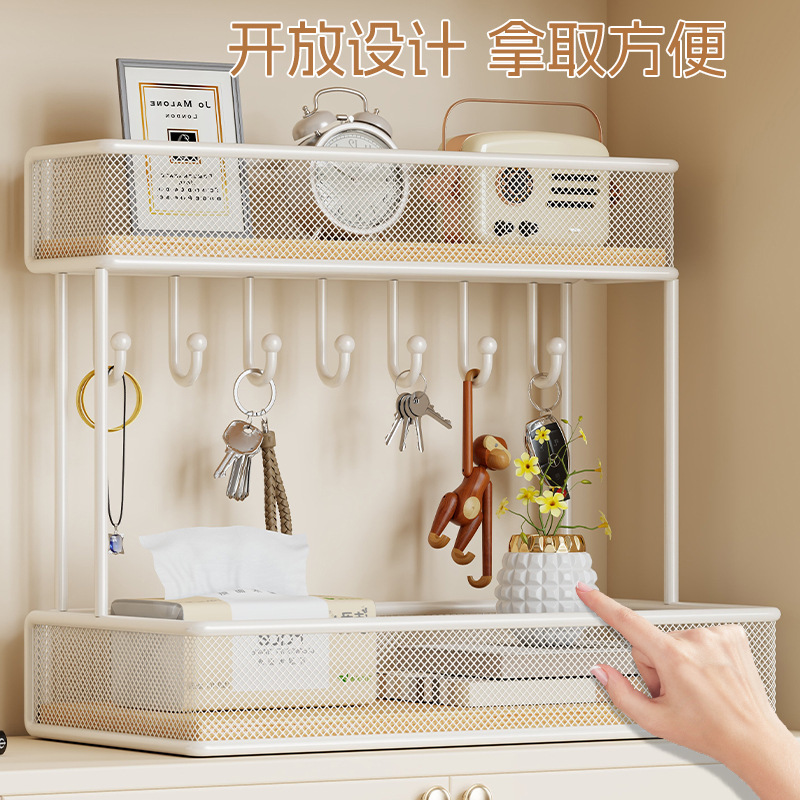 钥匙收纳盒玄关摆件储物神器进门入户门口鞋柜置物架桌面收纳挂架|undefined