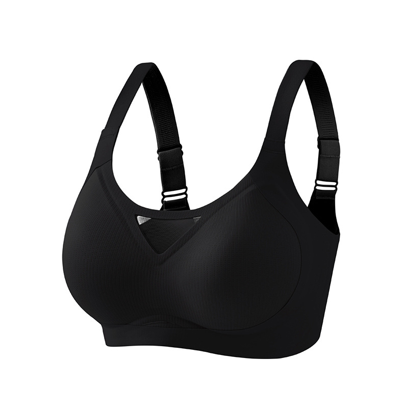 Gran tamaño hueco, ropa interior de soporte suave ligera, damas sin anillo de acero, sujetador anti-caída, sujetador de copa fija