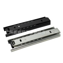 三折静音抽屉滑轨 三节导轨 键盘钢珠滑轨4 6 8 10 12 14161820寸