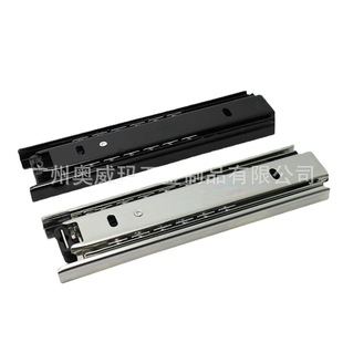 Three-fold mute drawer slide rail three-section guide rail keyboard steel ball slide rail 4 6 8 10 12 14161820 inch