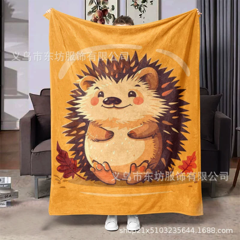 Мультяшный маленький ежик милый и теплый и удобный фланелевый ковер универсальный