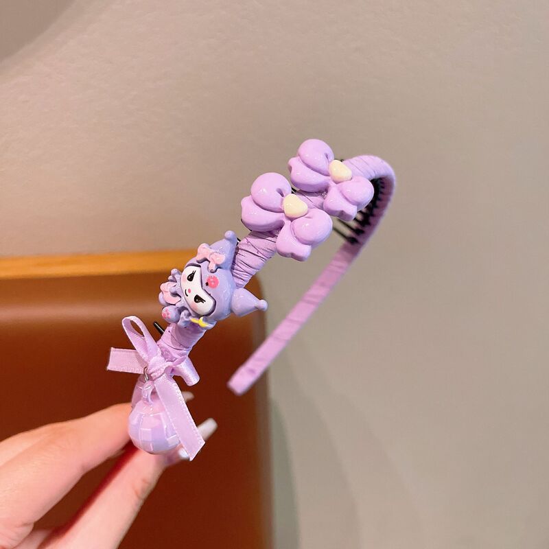 儿童发箍女童可爱库洛米发卡带齿防滑不伤发碎发整理神器发卡头饰|undefined
