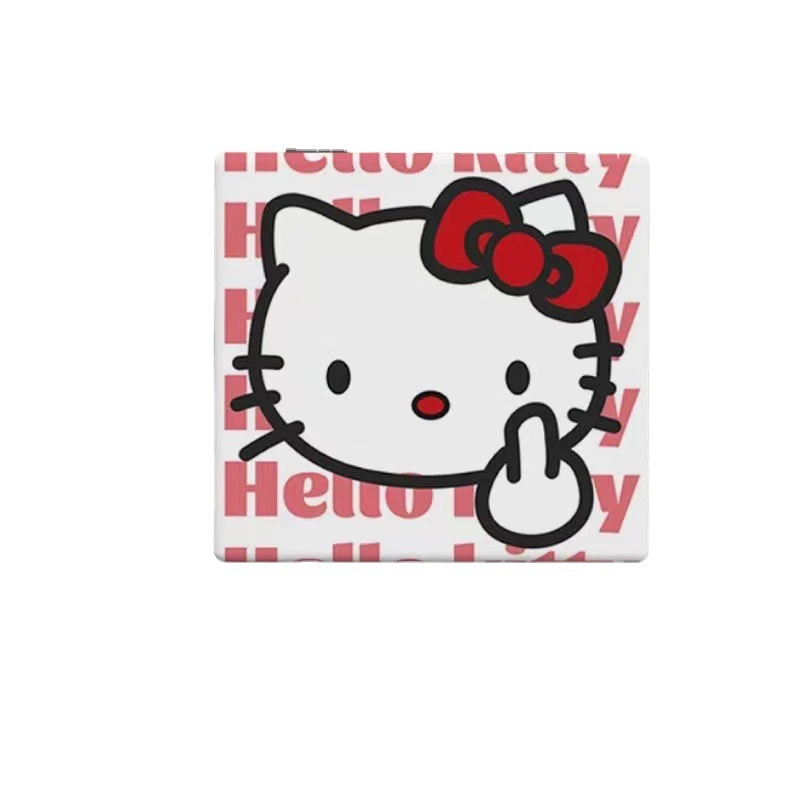 Портативное зеркало с двойной стороны в виде Hello Kitty, сложное, для начальной школы, с печатью