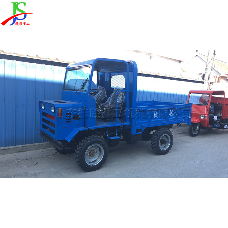 Equipo de transporte de cemento y hormigón de ingeniería de construcción de transporte diesel de cuatro ruedas de tuberías de acero