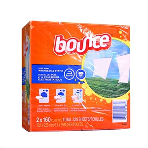 [美国原装bounce邦氏四合一柔顺纸香衣纸 烘干机专用400片]