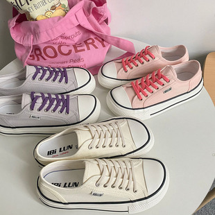 Mango Head Canvas Shoes Women's Low-Top Breathable Shoes 2025 Summer New Casual White Sneakers-1200
