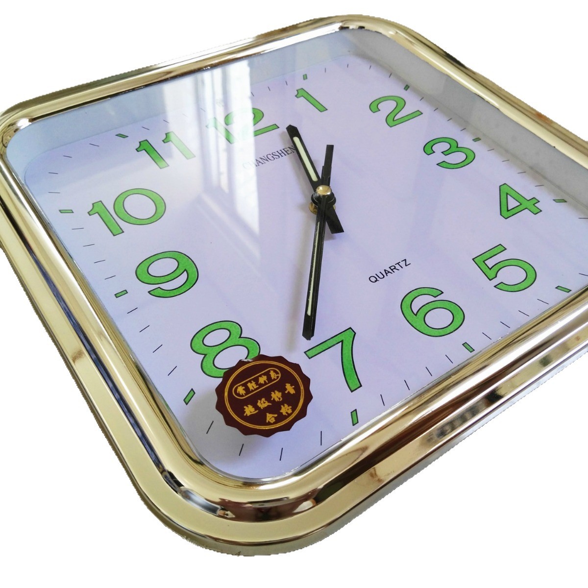 Amazon transfronterizo 28 * 28.5cm creativo reloj de pared de luz nocturna cuadrado simple reloj de pared decoración de personalidad