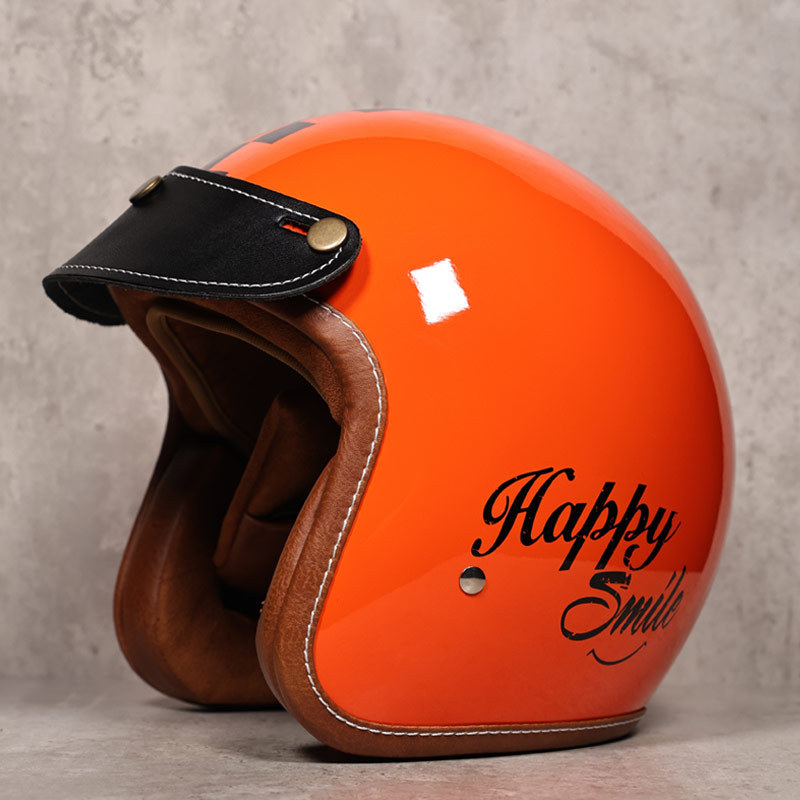 Casco de Motocicleta Retro para Hombre y Mujer, Medio Casco, Casco de Seguridad para Motocicleta con Certificación 3C, Casco 3/4, Gafas, Modelo para Parejas