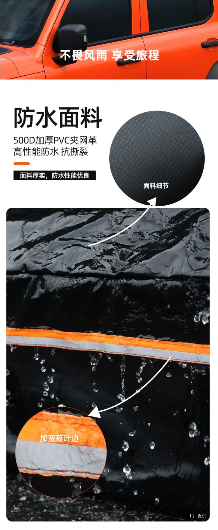 [Suitable for 99% of Models] Crazy White Bear Roof Luggage Bag Waterproof and Rainproof Luggage Bag Roof Luggage Peihui