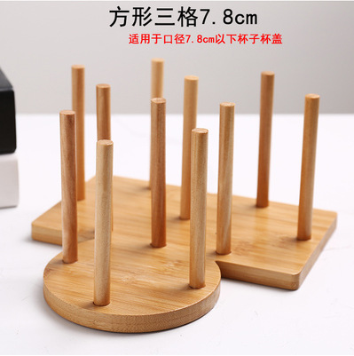 Portavasos de papel de bambú dispensador de agua para el hogar leche té cafetería portavasos desechables Barra de almacenamiento de escritorio comercial