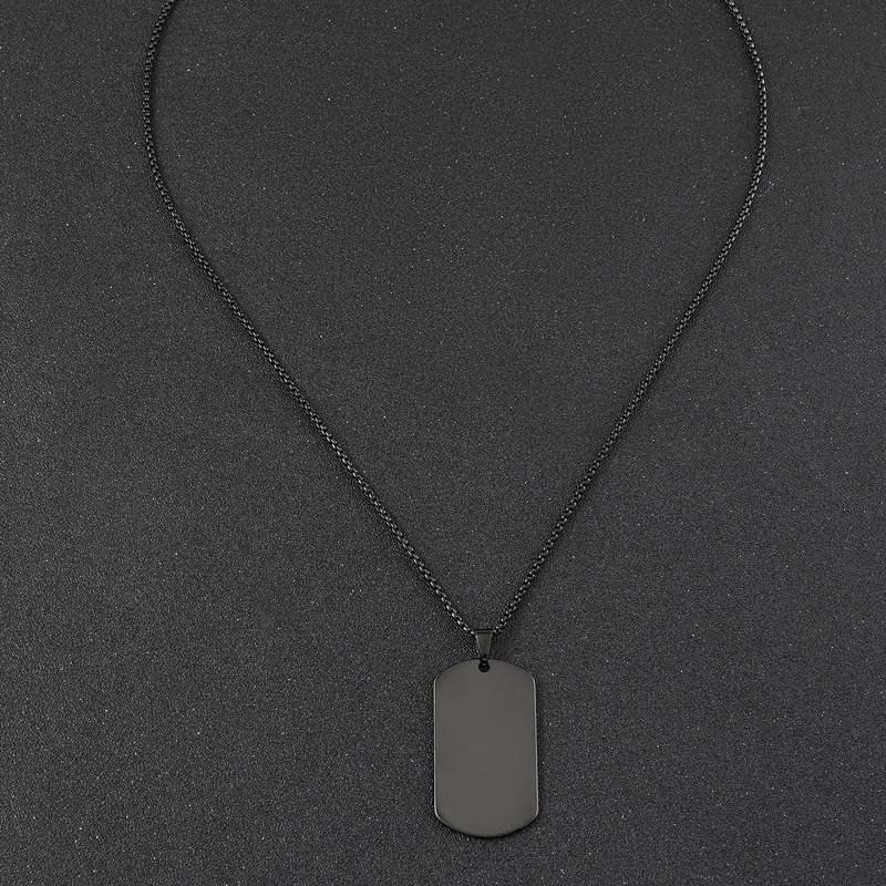 Collier pendentif plaque militaire en acier inoxydable bijou_voghion.com