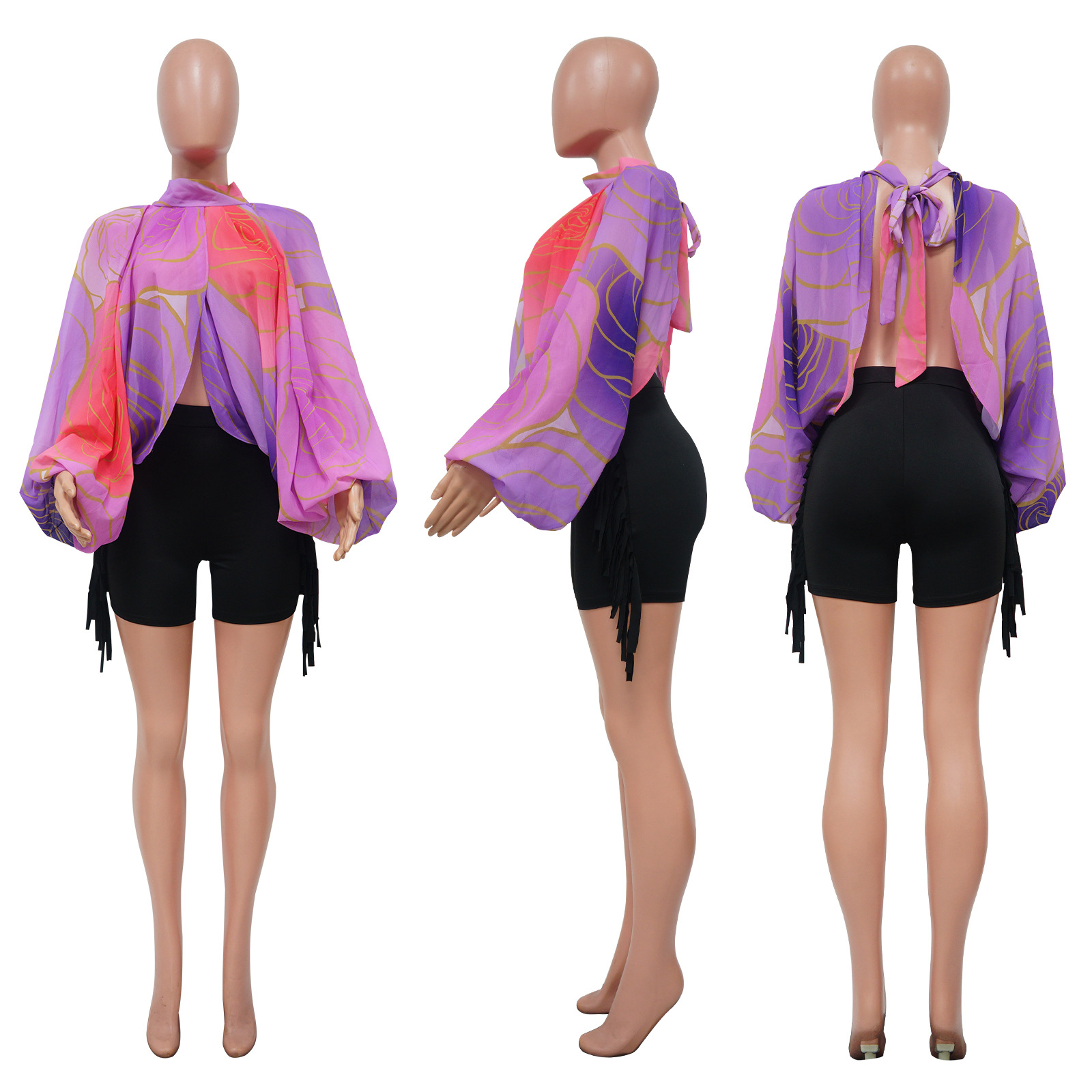 Women's Cardigan Long Sleeve Blouses Vintage Style Streetwear Geometric display picture 5