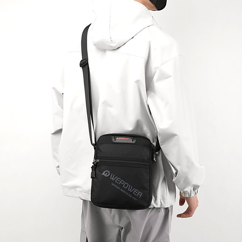 WEPOWER nuevo bolso de hombro simple y versátil bolso de hombro bolso de mensajero portátil de gran capacidad de moda al aire libre para hombres
