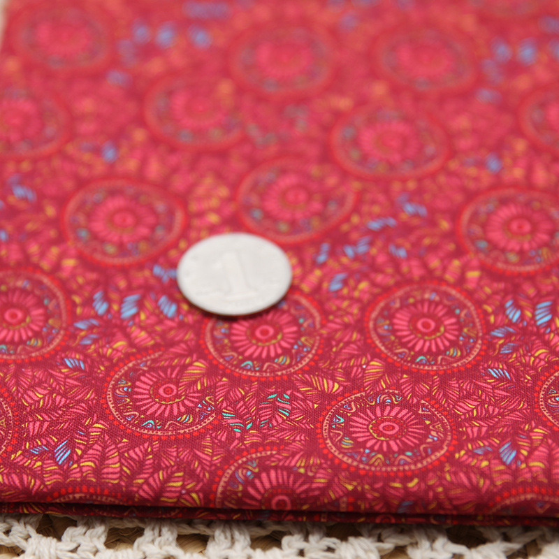 Tela de bordado hecha a mano para patchwork DIY, tela de bordado Lu, tela de bordado de moda, tela floral de algodón para punto de cruz y muñecas.