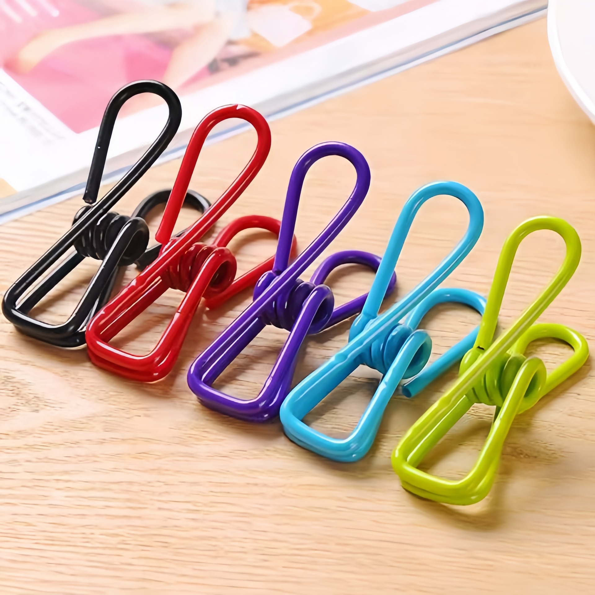 Colorful Multi-Functional Drying Clothes Windproof Clip Fixed Photo Clip Creative Anti-Slip Clothes Anti-Falling Clothes Clip Sealing Clip