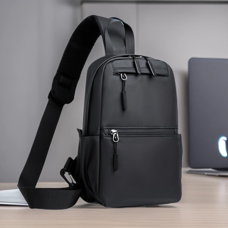 New Business Men's Crossbody Bag, Outdoor Casual Lightweight Large-capacity Shoulder With Multi-compartment Design,_voghion.com