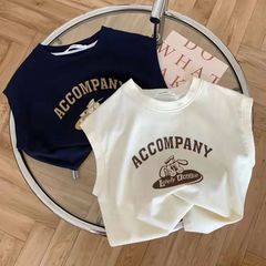 2023 Summer New Korean-style Versatile Kids' Clothing: Children's Casual Sleeveless Top with Prints – Unisex Baby T-shirt 0006