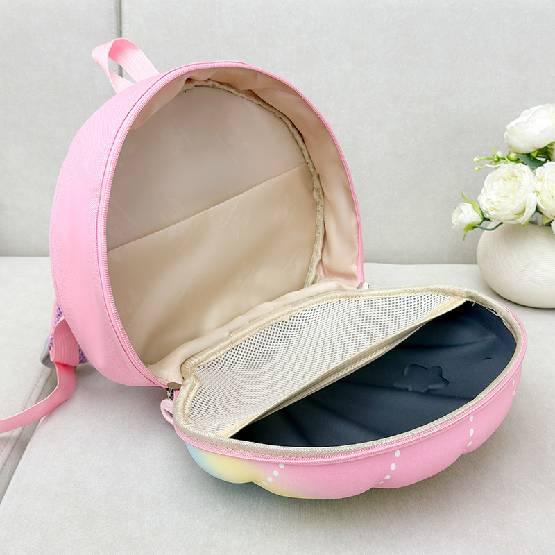 Nueva mochila de ocio para niños conchas arco iris mochila de jardín de infantes ligera impermeable de gran capacidad mochila para hombres y mujeres