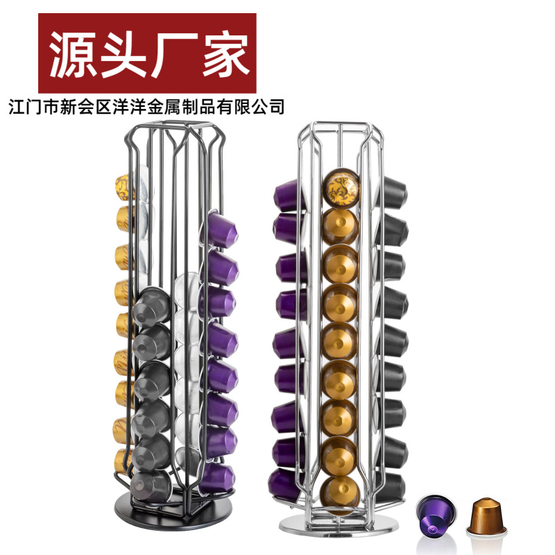 360 ° Rotatable Coffee Capsule Storage Rack 40 Nescafe Nespresso Capsules Display Coffee Rack