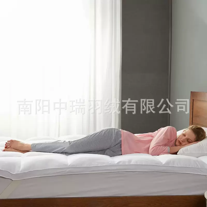 白鹅羽毛床垫立体舒适床褥垫五星级酒店全棉防羽布加厚床垫保护垫