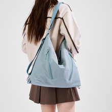 两用单肩包大容量复古帆布包女2025新款大学生双肩书包百搭托特包