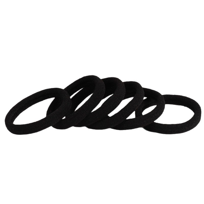 Cuerdas de cabeza sin costura, alta elasticidad, cabello duradero, anillo de cabello para adultos, cola de caballo negra, cubierta de cuero cabelludo para el cabello