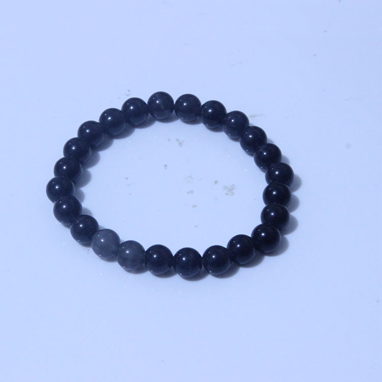 블랙 캣츠아이 스톤 10mm/약 19개 25g