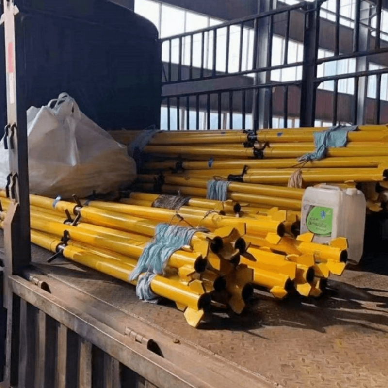barra telescópica de soporte temporal para túnel de soporte ajustable en espiral de minería fuerte, estable y durable