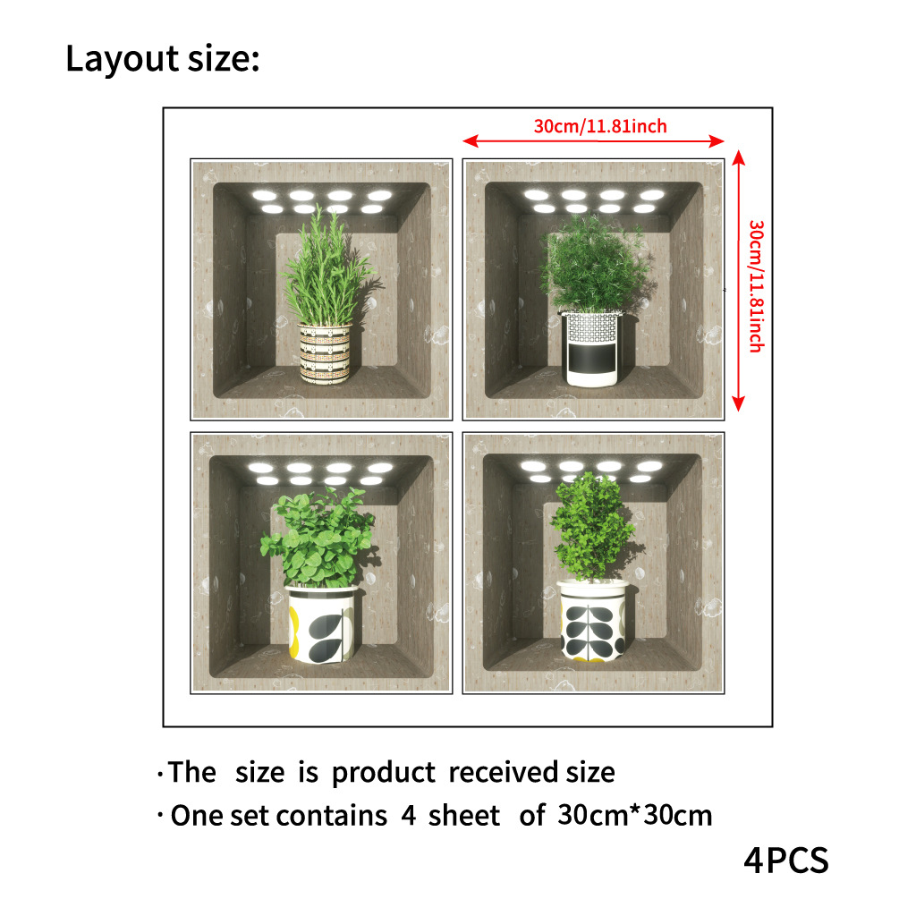 JS-N1127 3D盆栽装饰画