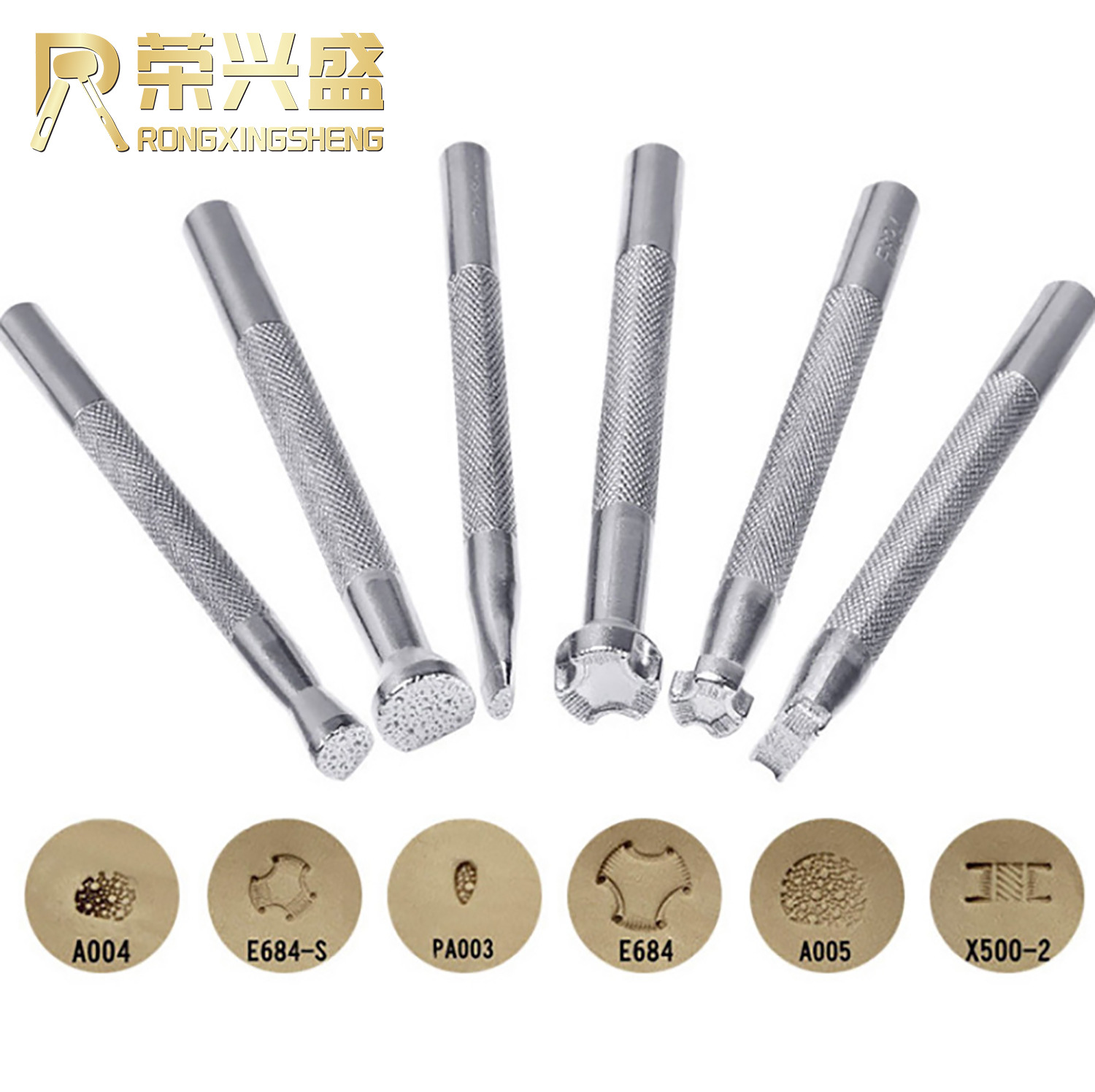 跨境电商皮雕鱼纹印花工具印花冲子皮革DIY工具手工皮艺印花冲子