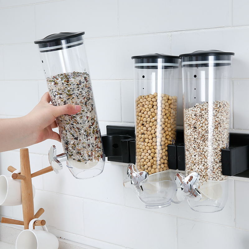 Punch-Free Wall-Mounted Candy Jar Snack Sealed Jar Household Self-Service Wheat Machine Grain Storage Jar Storage Box