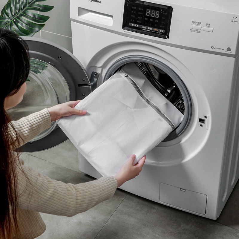 Fabricantes en stock ropa interior bolsa de lavado bolsa de lavandería lavado máquina especial sujetador bolsa de ropa al por mayor