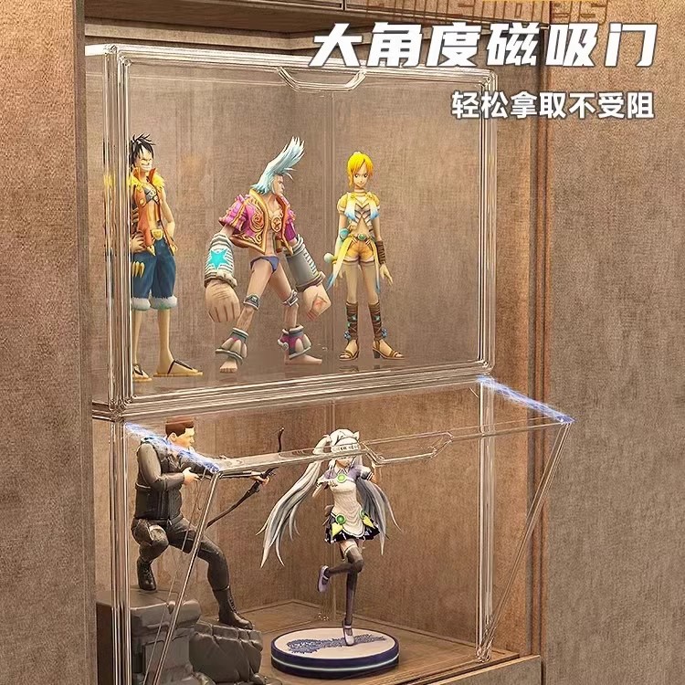 手作りディスプレイボックス人形収納ラック人形モデルバブルマートブラインドボックスアクリル透明ディスプレイキャビネット