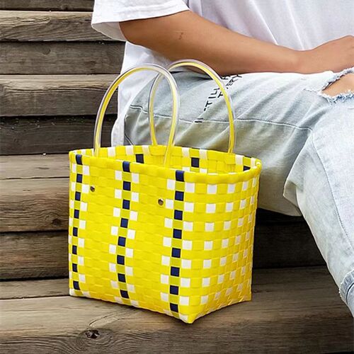 Wholesale fashionable beach bags woven basket colorful basket handmade woven basket storage basket