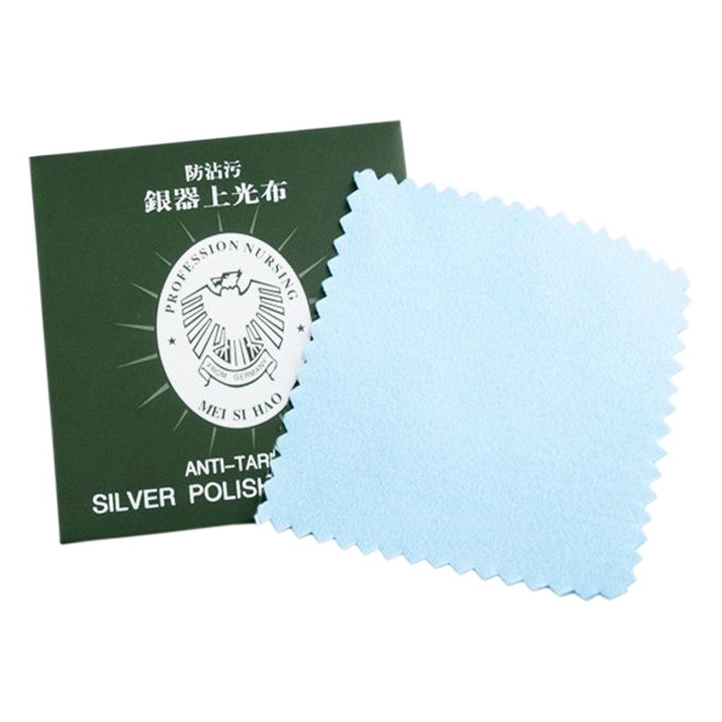8x8cm correa de terciopelo de doble cara ingredientes de agua de lavado de plata fácil de pulir Paño de limpieza profesional de plata joyería de plata