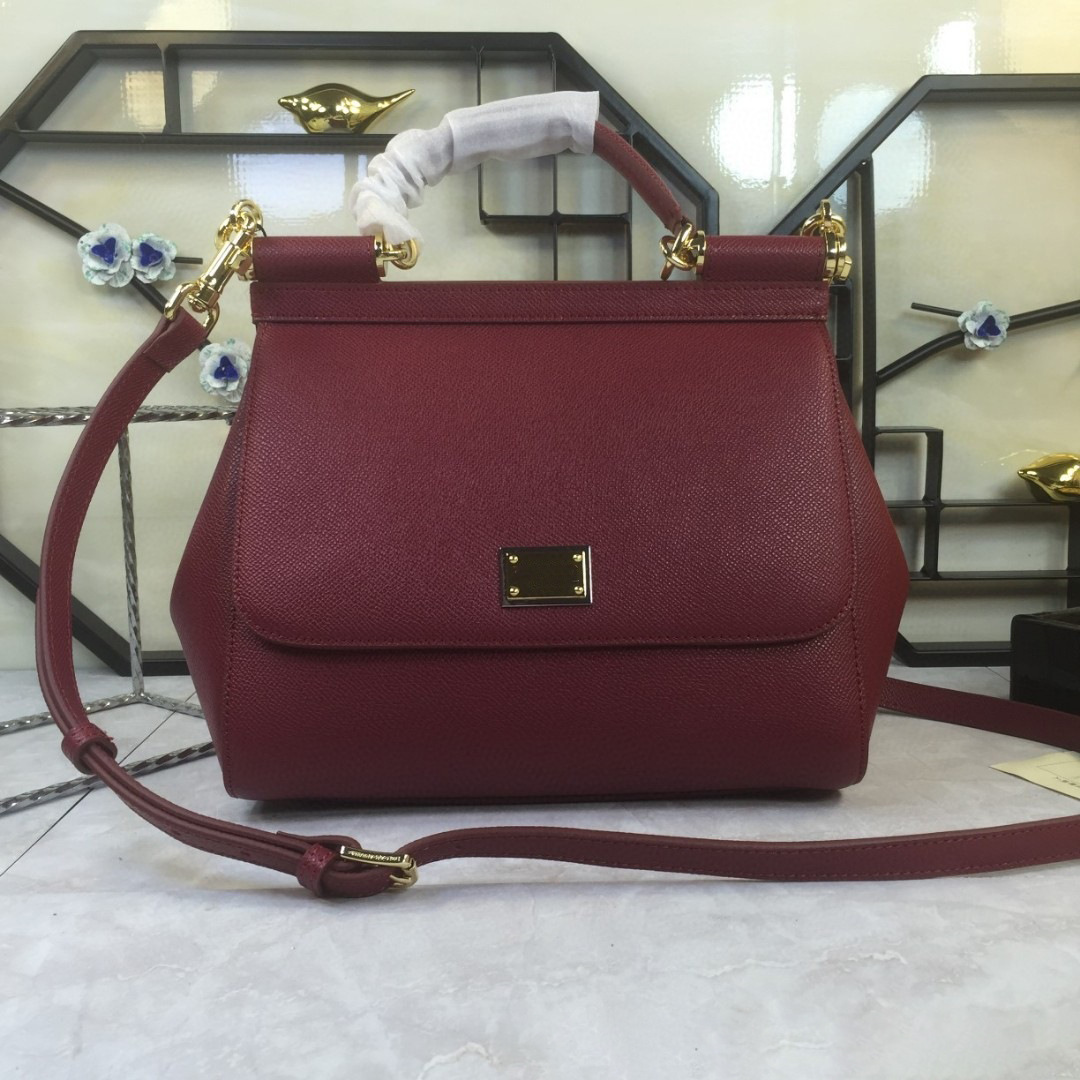 2025 New Women's Handbag Solid Color Versatile Elegant Cowhide Grain Leather Simple Shoulder & Crossbody Bag - Thumbnail 2