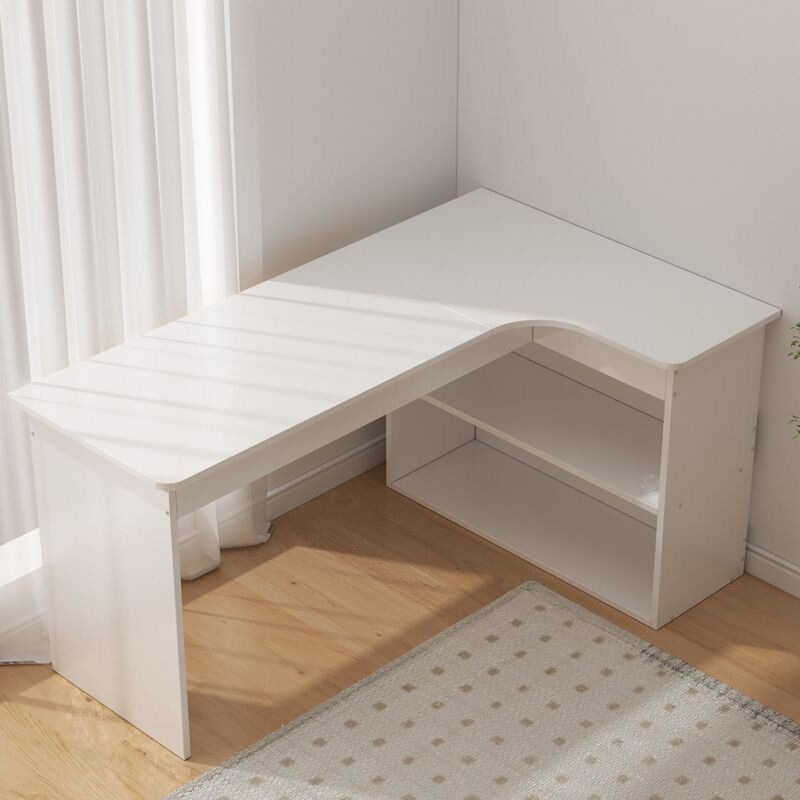 Corner Desk Modern Minimalist Home Use Living Room Bedroom Girls' Study Desk Bookshelf Integrated Stylish Corner Computer Desk