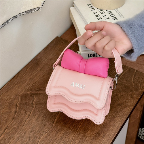 New bow shoulder bag girls handbag princess style crossbody bag mini outdoor handbag wholesale