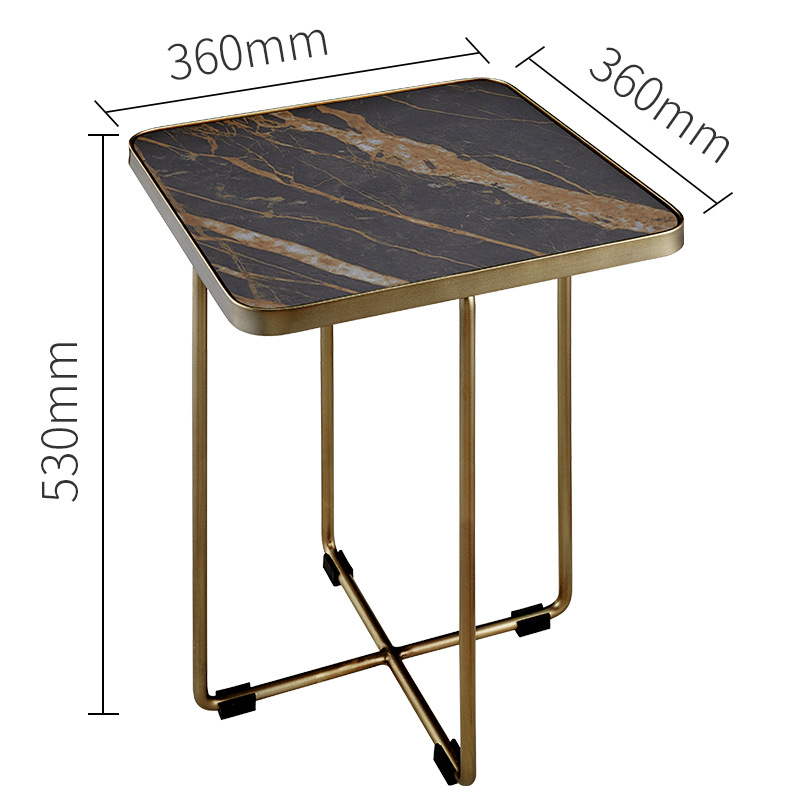 톨사이드 테이블/로렌 블랙 골드/길이 36*가로 36*높이 53cm