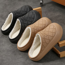 棉拖鞋室内踩屎感加绒冬季拖鞋毛绒秋冬保暖情侣
