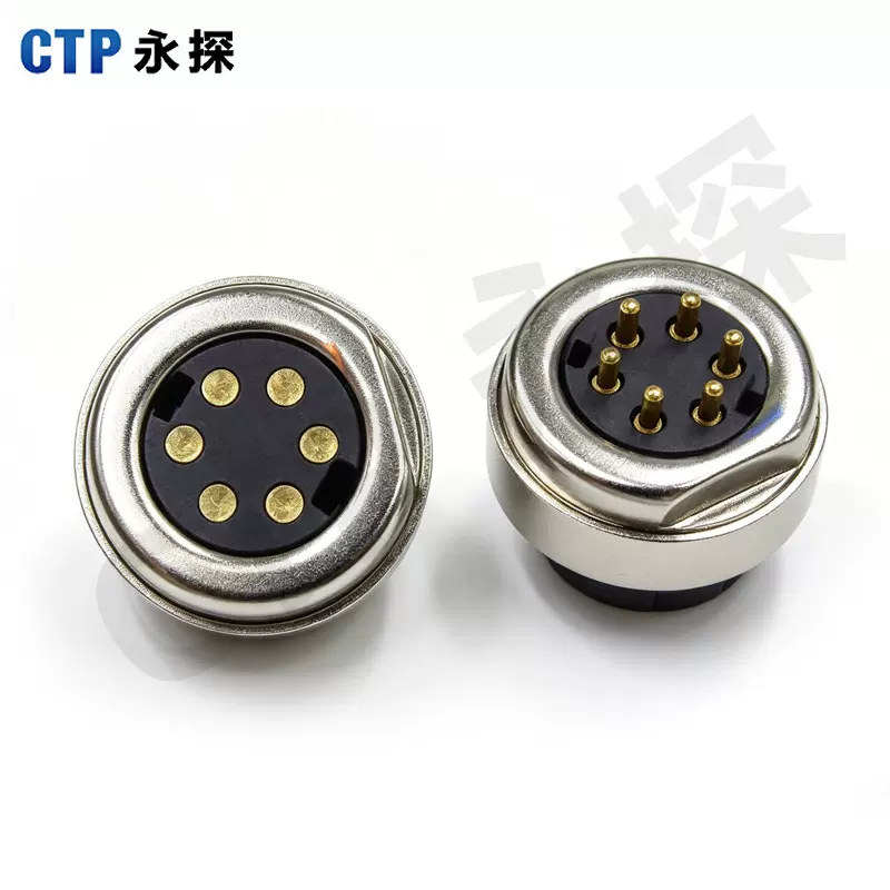 永探6pin圆形磁吸pogopin适用于医疗设备充电数据传输磁吸连接器