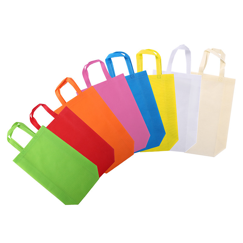 纯颗粒料现货纺粘无纺布袋 服装店铺宣传加印logo 多种颜色直销