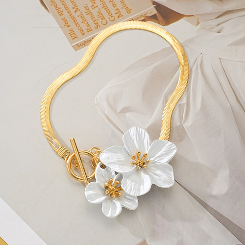 European and American beach ankle chain fashion elegant simple flower versatile ankle chain hip-hop niche exquisite noblewoman ankle chain for women
